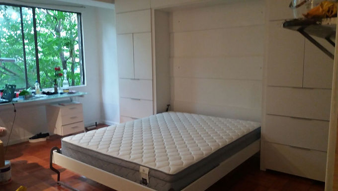 Cama Vertical 2 Plazas + Full Muro 3 x 3