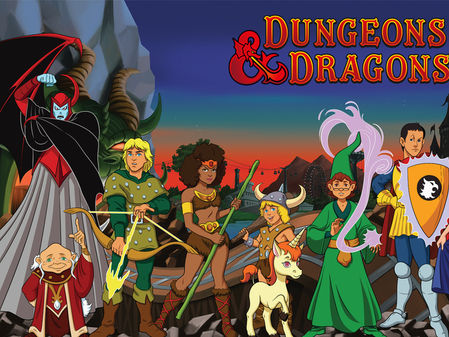 Image of characters from the Dungeons and Dragon's 1980s television series.