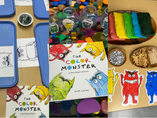 Three Color Monster Invitations