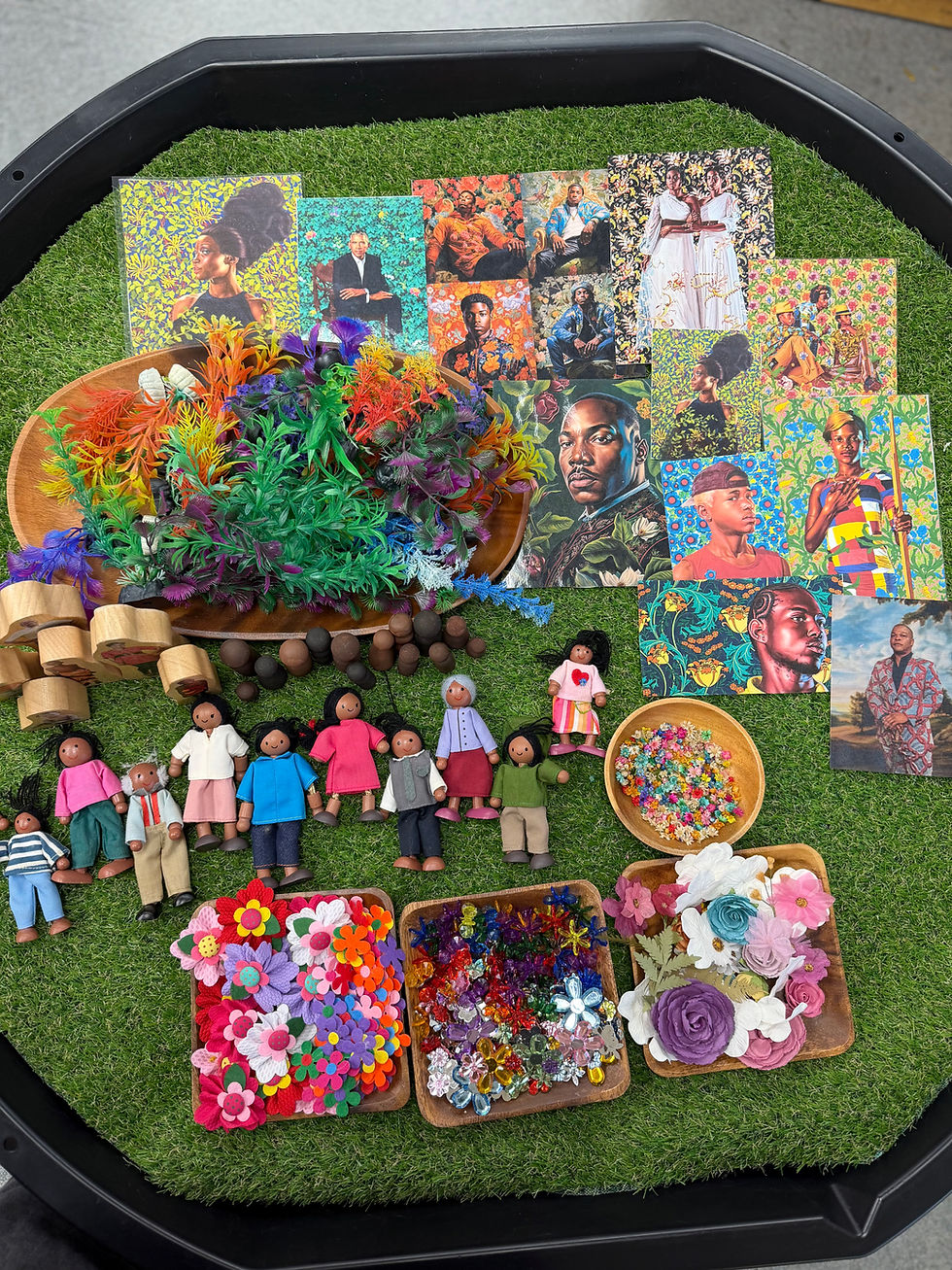 Invitation to Create Kehinde Wiley Portraits with Loose Parts