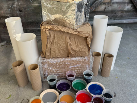 Textured Tower & Tubes Painting Invitation