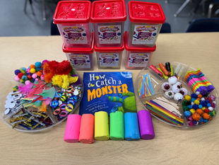 Invitation to Create Monsters with Loose Parts & Play-dough