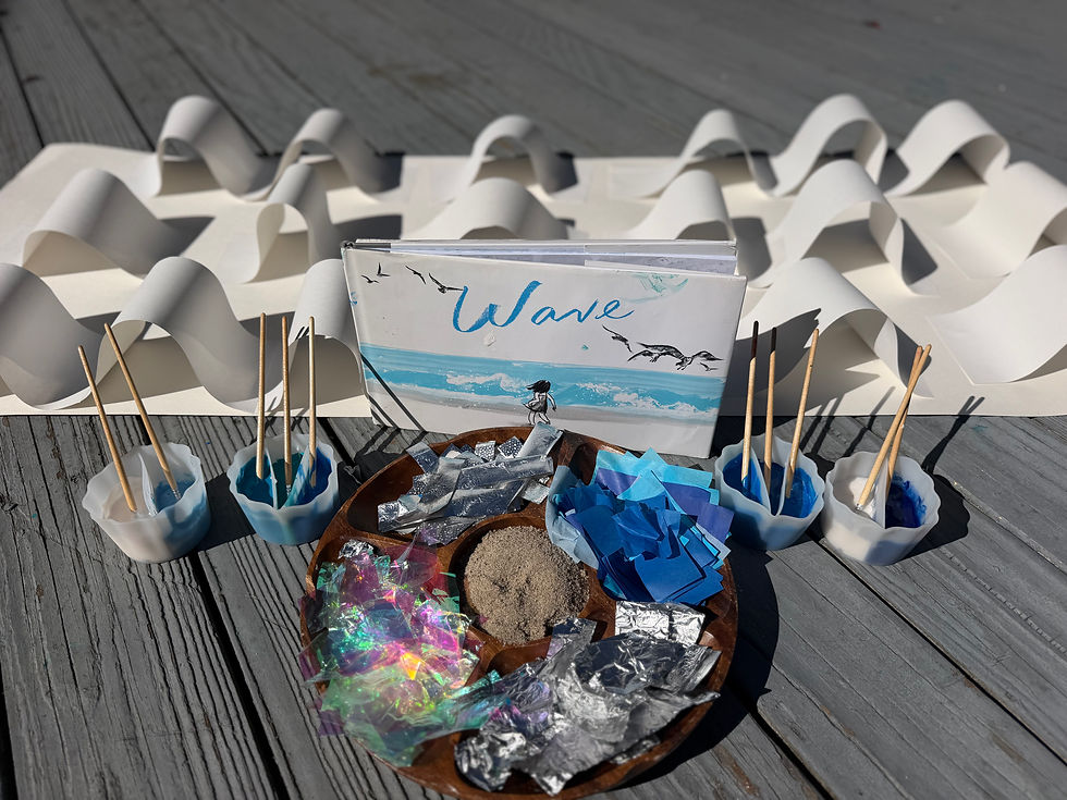 Waves of Wonder: An Ocean-Inspired Process Art Invitation