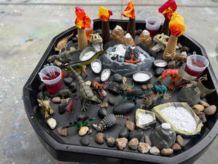 Dinosaurs In Hot Lava