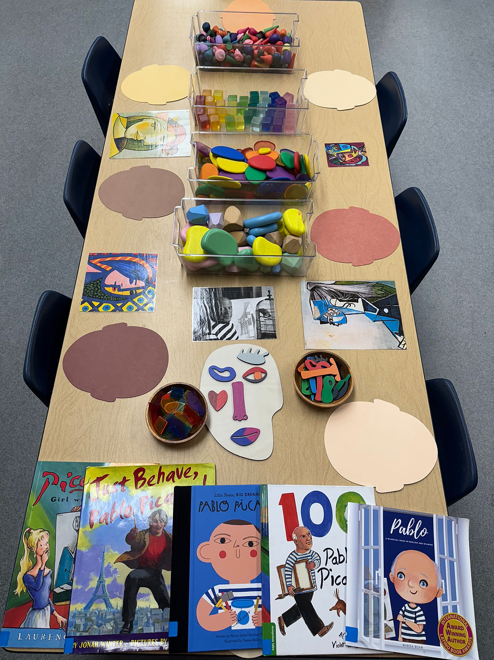 Invitation to Create Cubism Self-Portraits with Loose Parts