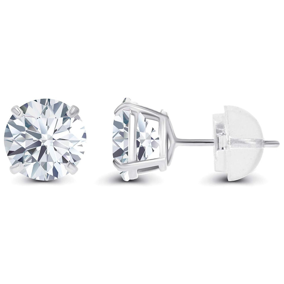 Thumbnail: 1.60 CTW Genuine Certified Moissanite Stud Earrings 14K White or Yellow Gold