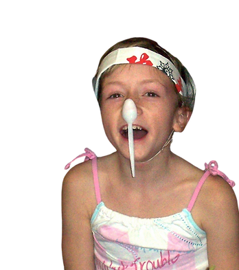TanGun Party girl with spoon on her nose