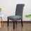 Thumbnail: SPRINGRICO Elastic Chair Covers - Dining chair slipcovers - S2-Dark Gray - 6PACK