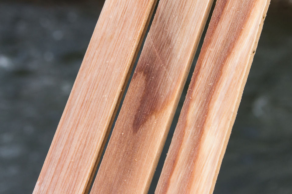 strips of ashwood for steambending ribs for building a wooden skin-on-frame canoe