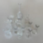 Glass bud vases - 10 small and 2 large available