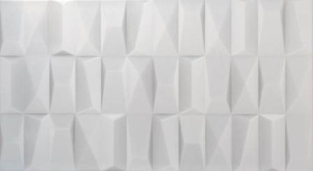 Revestimento Incopiso 32x58 HD60163, material branco acetinado, formado de pastilhas retangulares