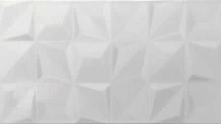 Revestimento Cedasa 32x58 HD2082 fundo branco desenho tridimencional