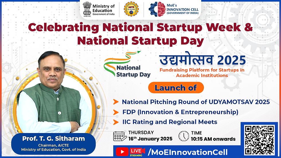 Event Notice: Join the Inauguration of Udyamotsav 2025 & Publication of IIC 6.0 Annual Performance (Star Rating)