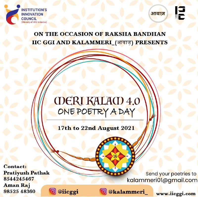 MERI KALAM 4.0 - 2021 ONE POETRY A DAY Campaign