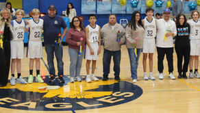 8th Grade Athletes Show Parents Love at Basketball Season Wrap-Up