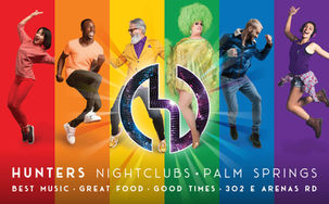 Publicité pour Hunters Nightclub Palm Springs