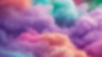 wide bands of colored clouds. The colors merge into one another at the edges of each hue. 