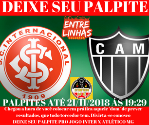 DEIXE SEU PALPITE PRO JOGO INTER X ATLÉTICO MG