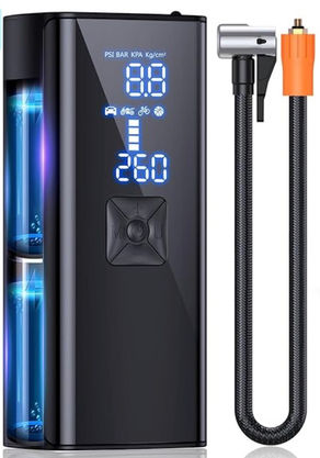 Portable Tire Air Compressor, 150PSI Portable Air Pump for Car Tires with 25000mAh Battery, 2X Faster Inflation Electric Air Pump with Digital Pressure Gauge for Car, Bike, Motorcycle, Ball.