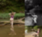 collage of nature woman in lingerie