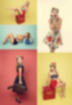 pinup photos of woman in retro clothing