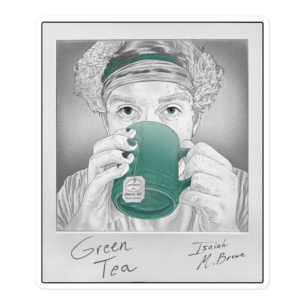 "When You Knew Me" Merch - "Green Tea" Polaroid Sticker