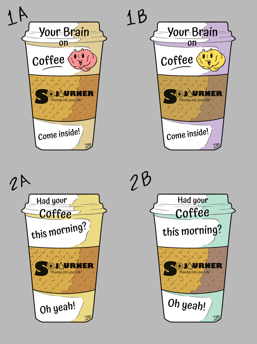 Sojourner Mobile Coffee Sign - Client Presentation of 4 Design Concepts