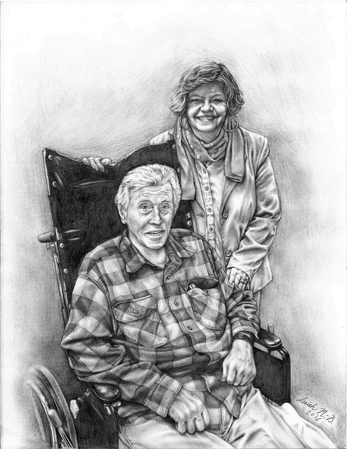 Pencil Portrait of Couple