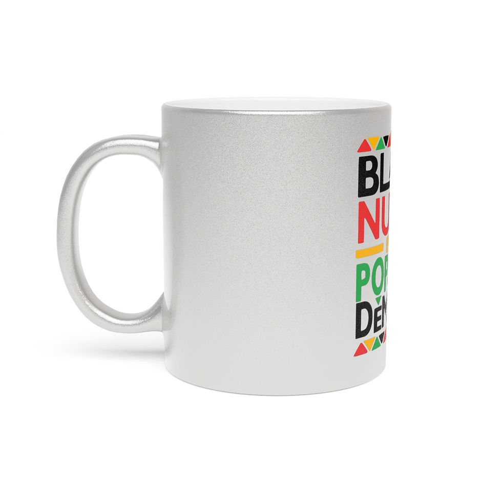 Thumbnail: Black Nurse  - Metallic Mug 11oz (Silver)