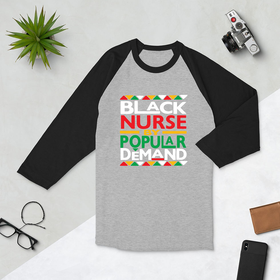 Thumbnail: Black Nurse  - Raglan shirt