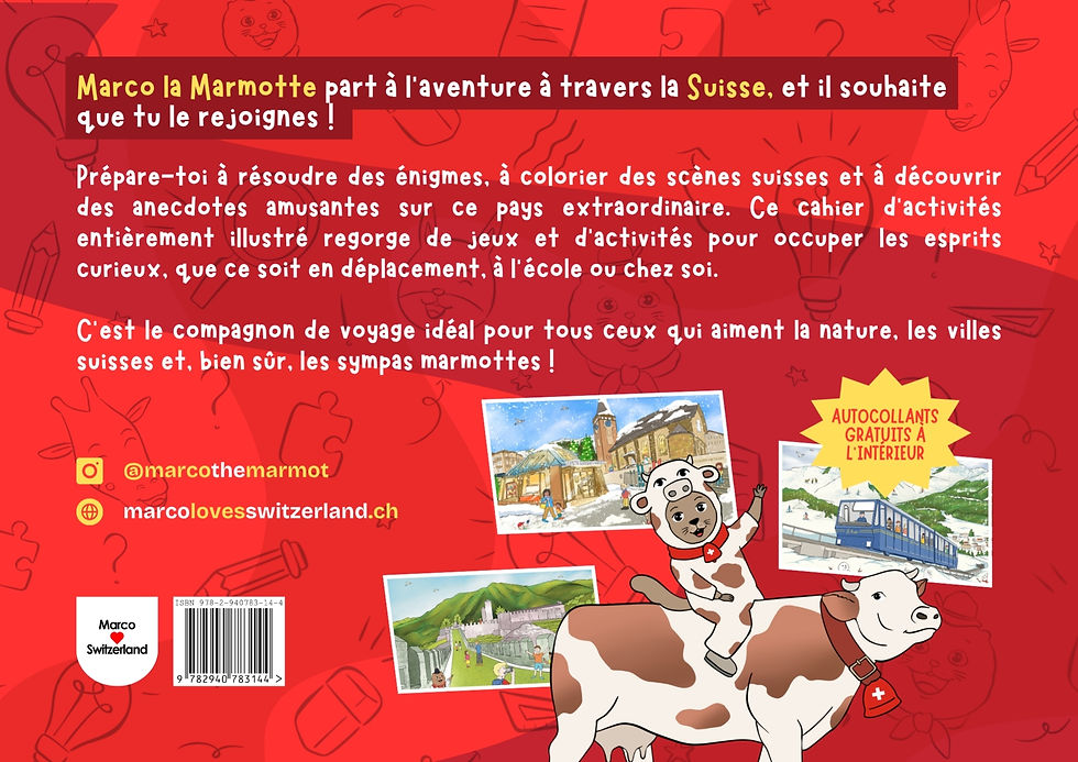 Miniature : Marco La Marmotte Des Alpes Suisses Cahier D'activités Spécial Suisse