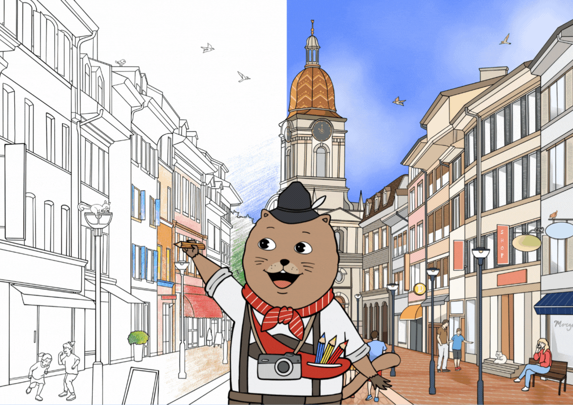 EN FR - MORGES SWISS - KIDS COLORING BOOK