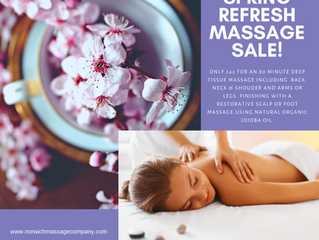 New Spring Deep Tissue Massage offer!