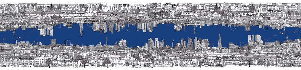 Thumbnail: London Skyline Synthetic Scarf