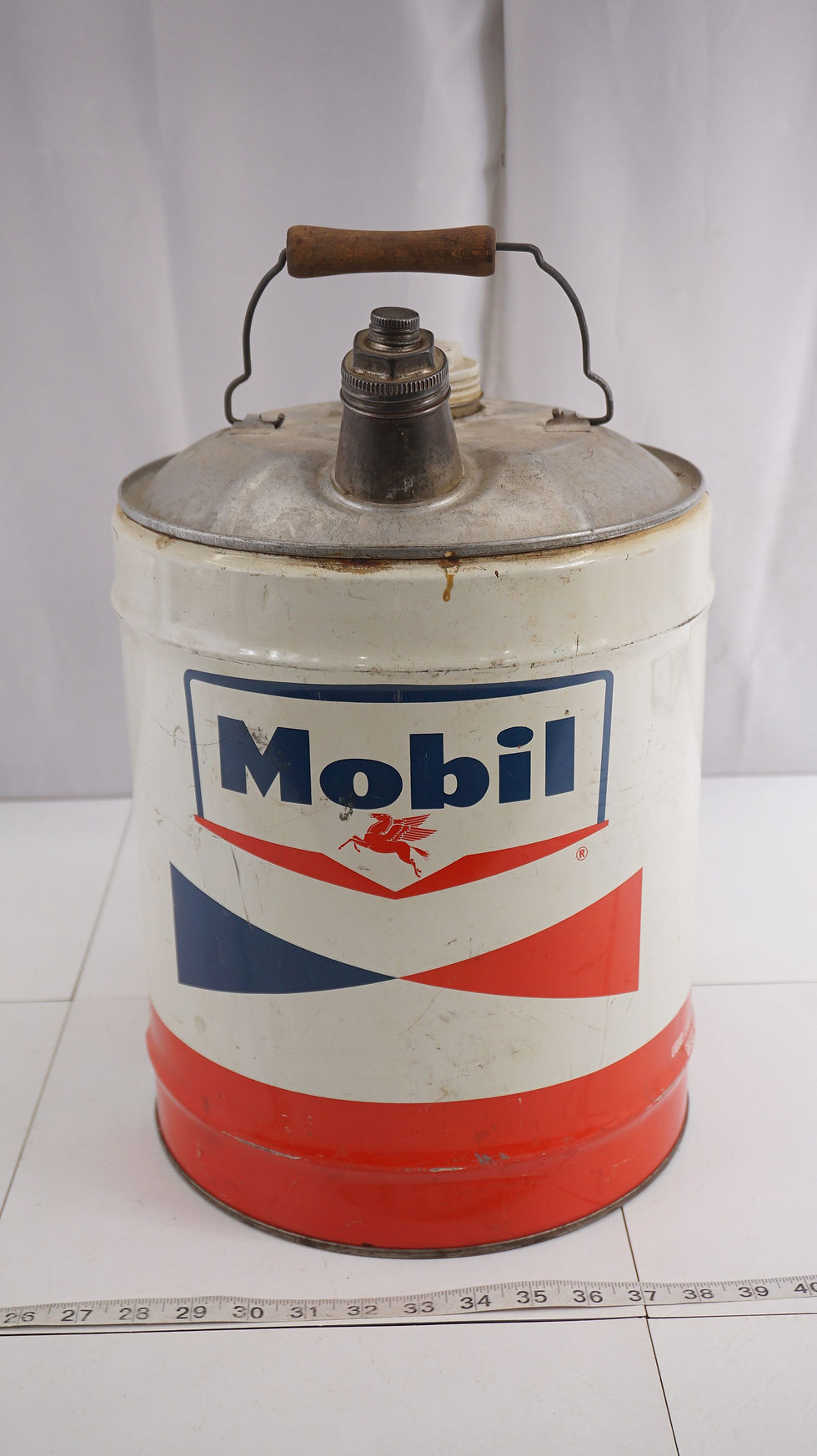 Thumbnail: Mobil Grease 5 Gallon Can Bucket  Pegasus Socony Mobil