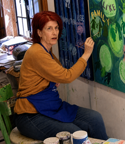 Barb Painting into the light