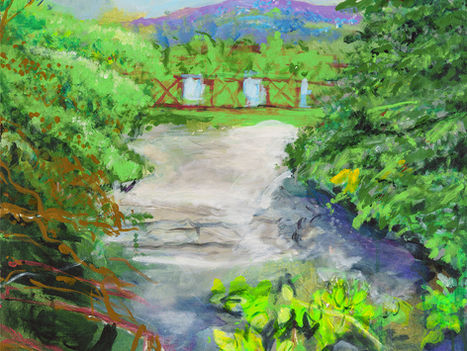 Landscape painting by Barbara Romain — Los Angeles street scenes and interior vistas in acrylic