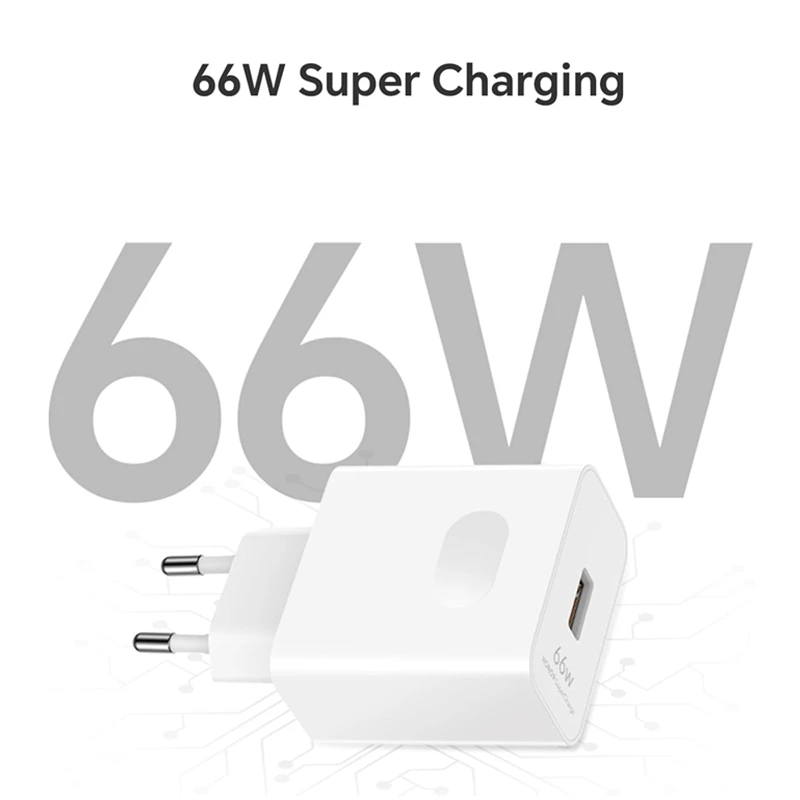 Miniatura: 6A 66W Super Fast EU Wall Charger For Huawei Mate 40 50 60 P50 Nova 8 9 10 Honor