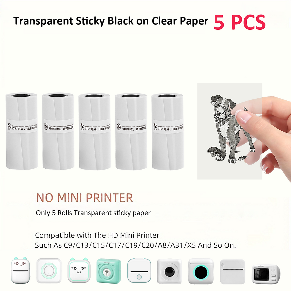 Miniatura: Thermal Mini Printer, Portable Inkless Sticker Maker,Bluetooth Free Cut Small Po