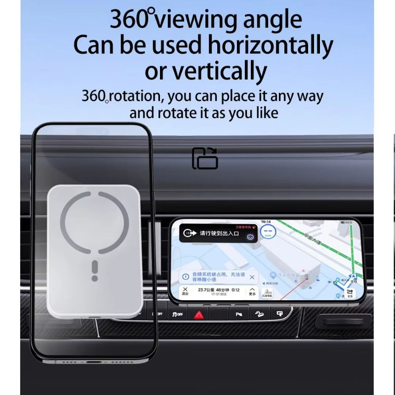 Miniatura: Magnetic Wireless Car Charger Air Outlet Phone Holder for iPhone 17 16 15 14 13 