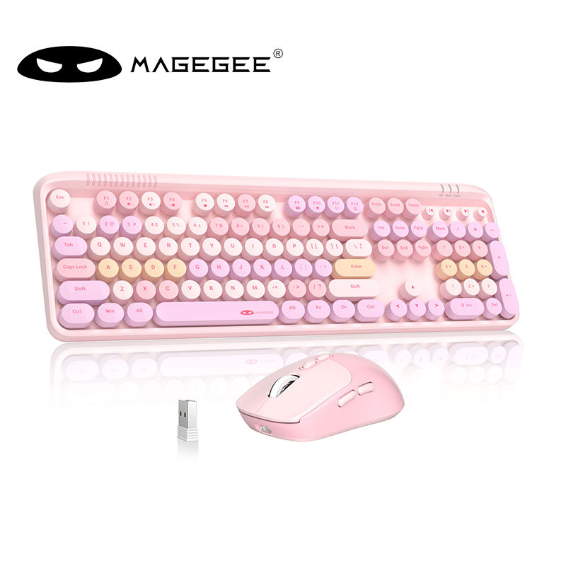 MageGee V920 Wired Game Keyboard Wireless Three DPI Adjustable Mouse Set 104 Key
