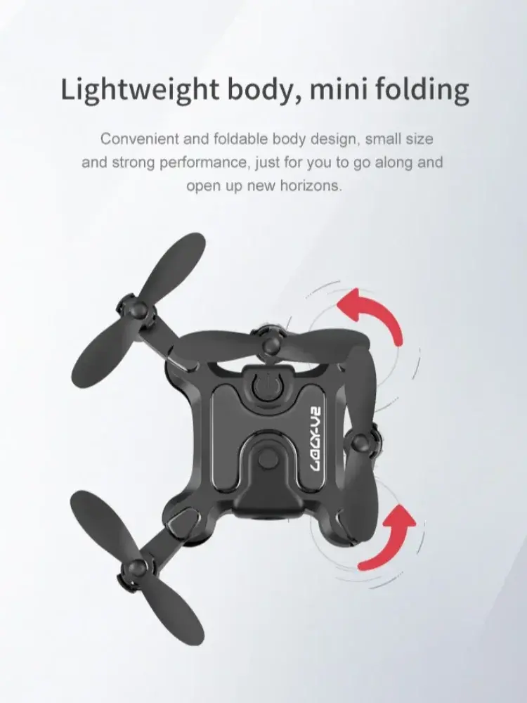 Miniatura: V2 New Mini Drone Professional HD Camera 5G Wifi FPV Air Pressure Altitude Hold 