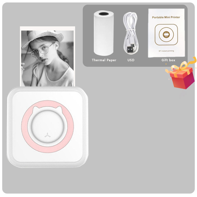 Miniatura: Portable Mini Thermal Printer Wirelessly BT 203dpi Photo Label Memo Wrong Questi