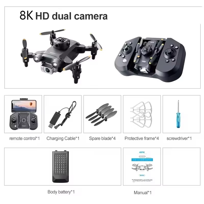 Miniatura: V2 New Mini Drone Professional HD Camera 5G Wifi FPV Air Pressure Altitude Hold 
