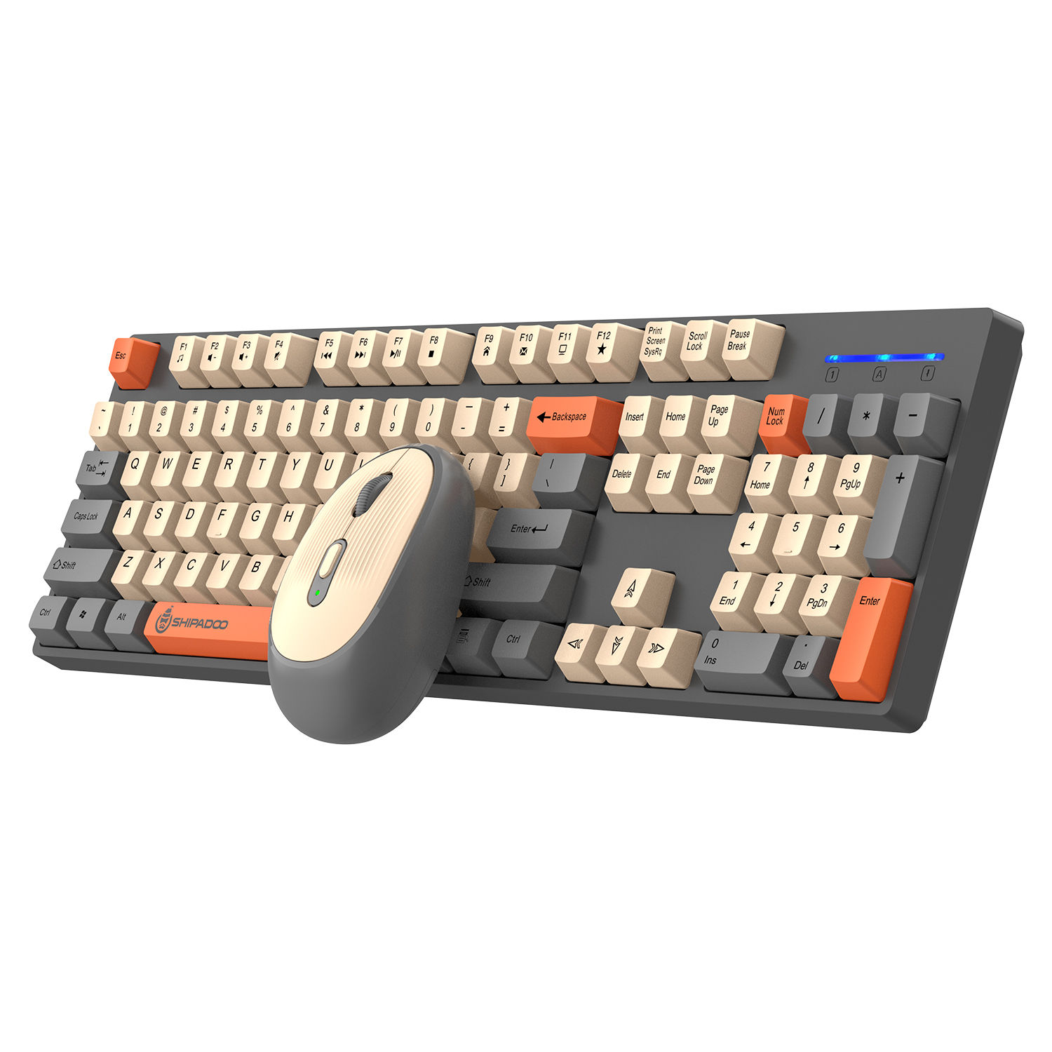 Shipadoo Gaming Wireless Keyboard and Mouse Combo Set,Computer Wireless Laptop D