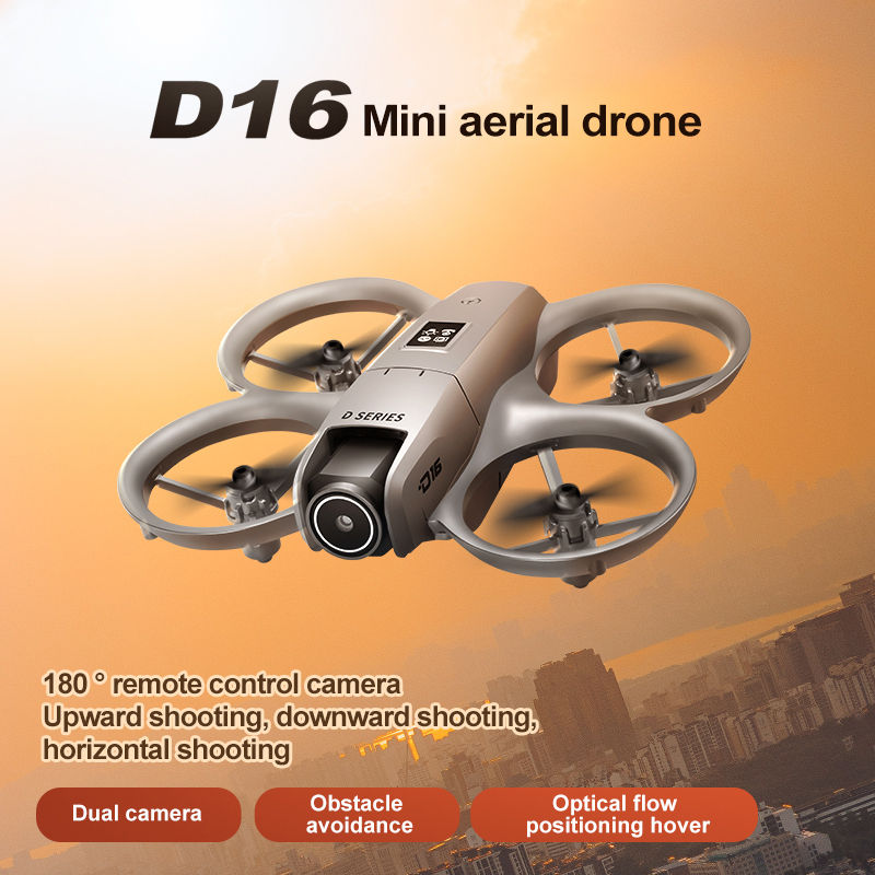 Miniatura: D16 Mini Drone 8K HD-VR Dual-camera 180 ° ESC Optical Flow obstacle avoidance M