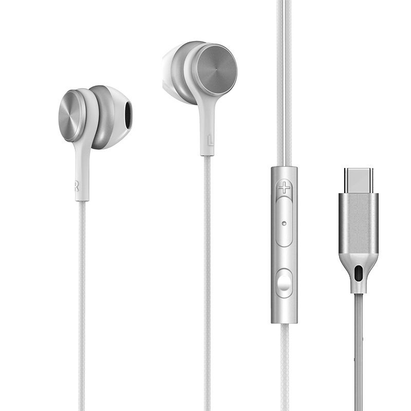 Thumbnail: Type C Wired Headphones HiFi Stereo Volume Control Headset With HD Mic 3.5mm Ear