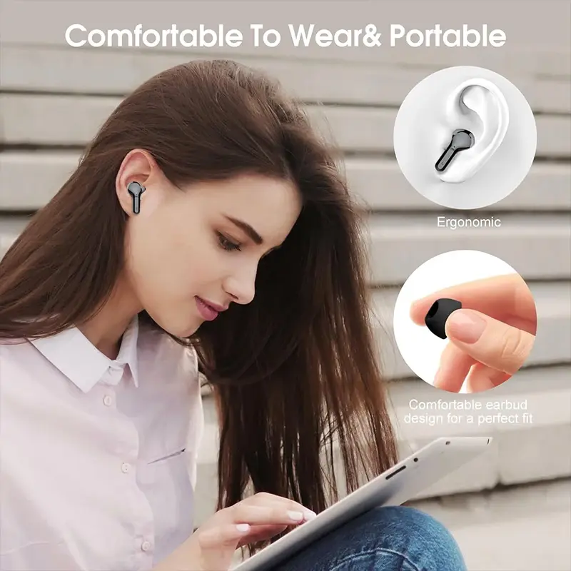 Miniatura: New Wireless Earbuds HiFi Stereo Headphones BT5.3 with ENC Noise Cancelling 48H 