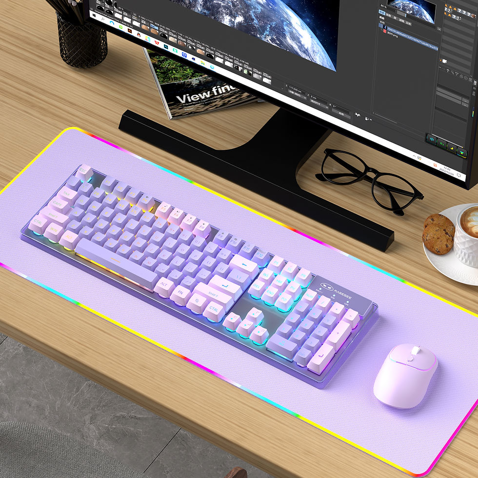 Miniatura: MageGee V550 Wireless Gaming Keyboard and Mouse, 2.4G Full-Sized RGB LED Compute