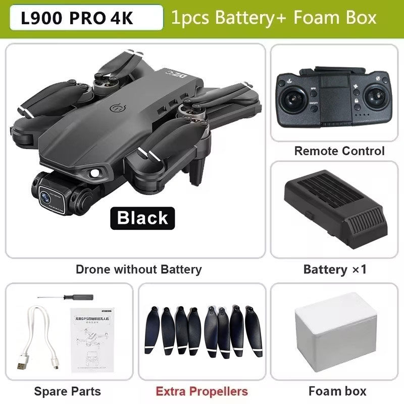 Miniatura: L900 Pro MAX GPS Drone 4K Professional HD Dual Camera 5G Wifi 360° Obstacle Avo